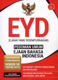 Image of Ejaan yang disempurnakan : pedoman umum ejaan bahasa Indonesia
